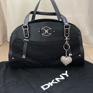 DKNY canvas and leather purse